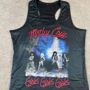 Source Unknown Black Graphic Tank Top